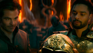 Chris Pine and Regé-Jean Page in "Dungeons & Dragons: Honor Among Thieves."