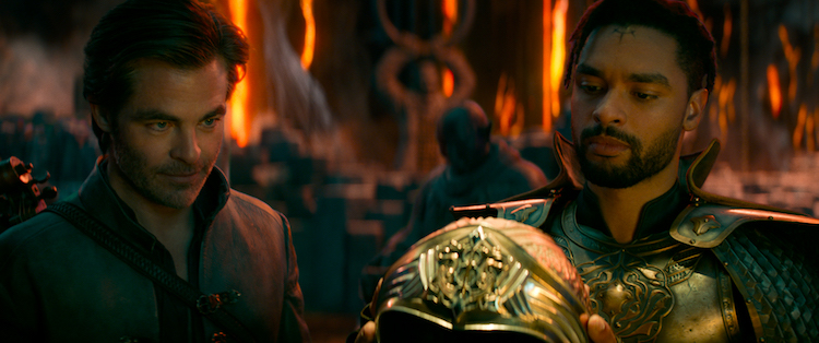 Chris Pine and Regé-Jean Page in "Dungeons & Dragons: Honor Among Thieves."