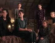 Rooney Mara, Claire Foy, and Jessie Buckley in "Women Talking."