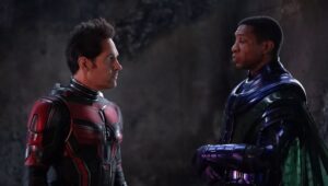 Paul Rudd and Jonathan Majors in "Ant-Man and the Wasp: Quantumania."