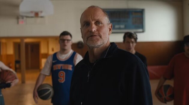 Woody Harrelson, Ashton Gunning, Tom Sinclair, James Day Keith, and Casey Metcalfe in "Champions."