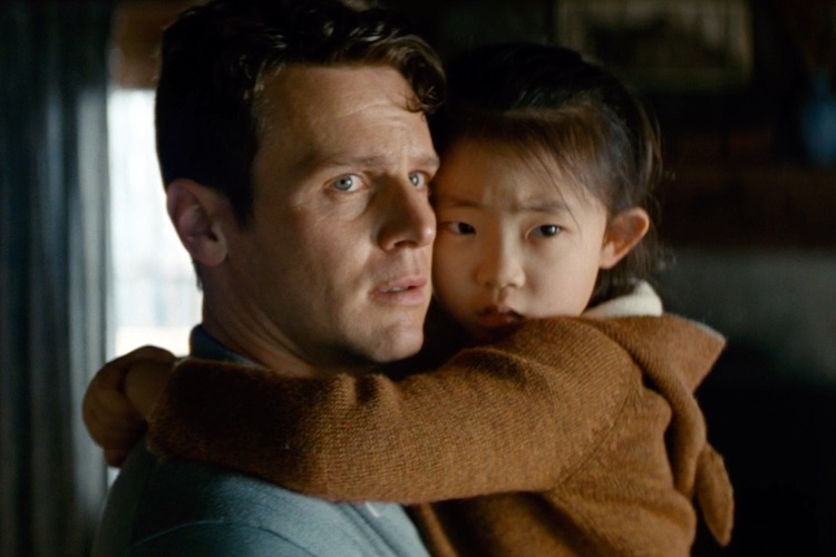 Jonathan Groff and Kristen Cui in "Knock at the Cabin."
