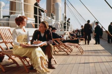 Leonardo DiCaprio and Kate Winslet in "Titanic."
