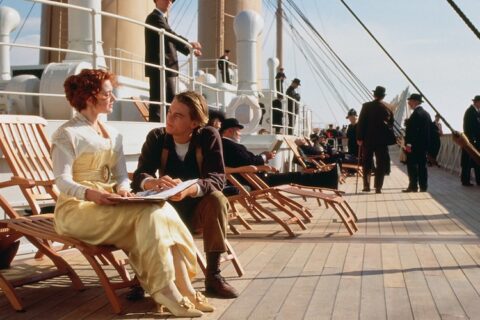 Leonardo DiCaprio and Kate Winslet in "Titanic."
