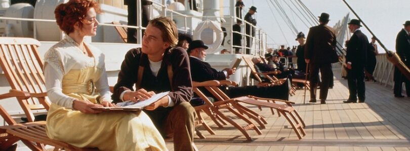 Leonardo DiCaprio and Kate Winslet in "Titanic."