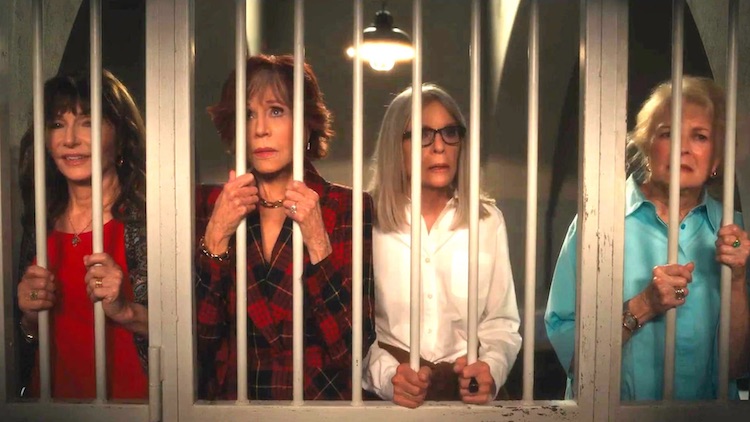 Mary Steenburgen (from left). Jane Fonda, Diane Keaton, and Candice Bergen in "Book Club: The Next Chapter."