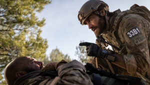 Dar Salim (left) and Jake Gyllenhaal (right) in Guy Ritchie's "The Covenant."