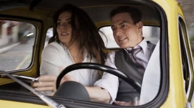 Tom Cruise and Hayley Atwell in "Mission: Impossible - Dead Reckoning Part One"