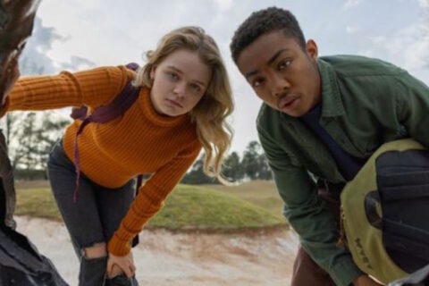 Asante Blackk and Kylie Rogers in "Landscape with Invisible Hand."