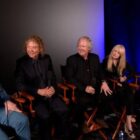 From left, David Byrne, Jerry Harrison, Chris Frantz and Tina Weymouth taking part in a conversation moderated by Spike Lee.