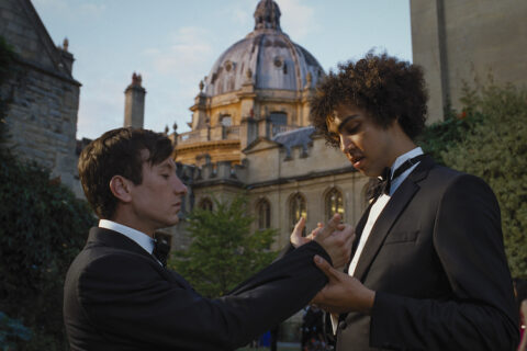 Barry Keoghan and Archie Madekwe in "Saltburn."