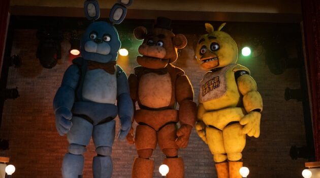 Kevin Foster, Jess Weiss, and Jade Kindar-Martin in "Five Nights at Freddy's."