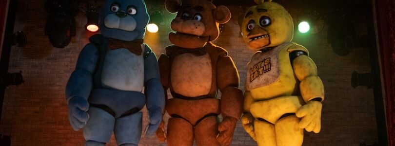 Kevin Foster, Jess Weiss, and Jade Kindar-Martin in "Five Nights at Freddy's."