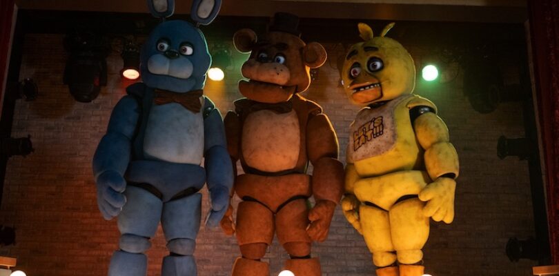 Kevin Foster, Jess Weiss, and Jade Kindar-Martin in "Five Nights at Freddy's."