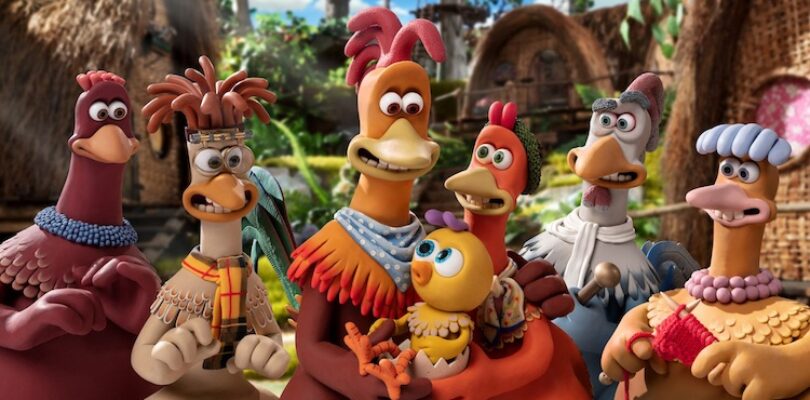 Jane Horrocks, Imelda Staunton, David Bradley, Lynn Ferguson, Thandiwe Newton, and Zachary Levi in "Chicken Run: Dawn of the Nugget"
