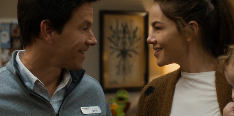 Mark Wahlberg and Michelle Monaghan in "The Family Plan."