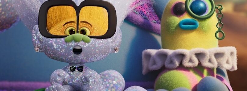 Kevin Michael Richardson, Kenan Thompson, David Fynn, and Kunal Nayyar in "Trolls Band Together"