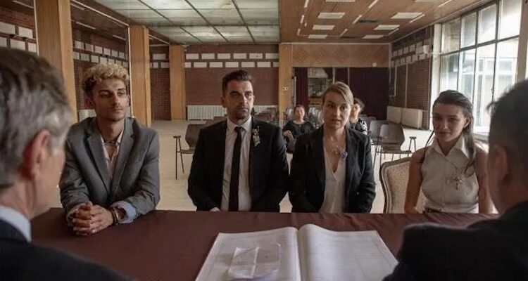 Samson Selim, Anamaria Marinca, Vladimir Tintor, Goran Stolevski, and Sara Klimoska in "Housekeeping for Beginners."