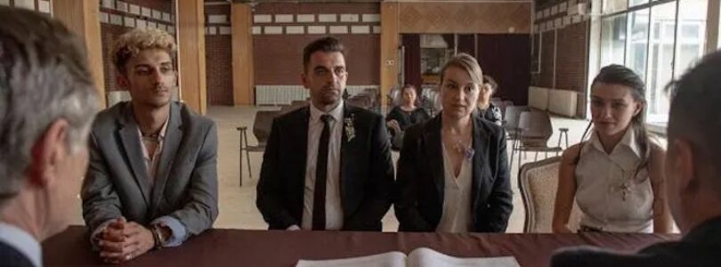 Samson Selim, Anamaria Marinca, Vladimir Tintor, Goran Stolevski, and Sara Klimoska in "Housekeeping for Beginners."