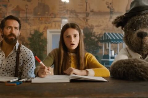 The Man Upstairs (Ryan Reynolds) and Bea (Cailey Fleming) star in "IF."