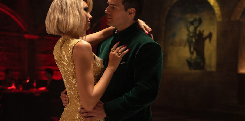 Lagrange (Dua Lipa) and Argylle (Henry Cavill) in "Argylle," directed by Matthew Vaughn. Credit: Peter Mountain/Universal Pictures; Apple Original Films; and MARV.