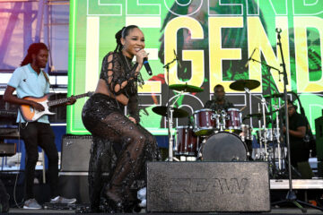 Mystic Marley performs during the Premiere of “Bob Marley: One Love” at the Carib 5 Theatre on January 23, 2024 in Kingston, Jamaica. (Photo by Jason Koerner/Getty Images for Paramount Pictures)