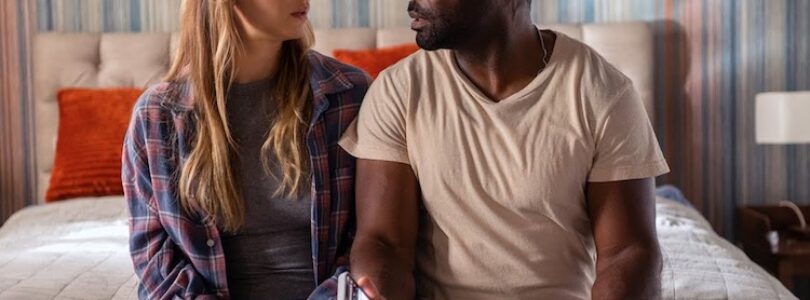 Kaley Cuoco and David Oyelowo in "Role Play."