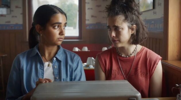 Geraldine Viswanathan and Margaret Qualley in "Drive-Away Dolls."