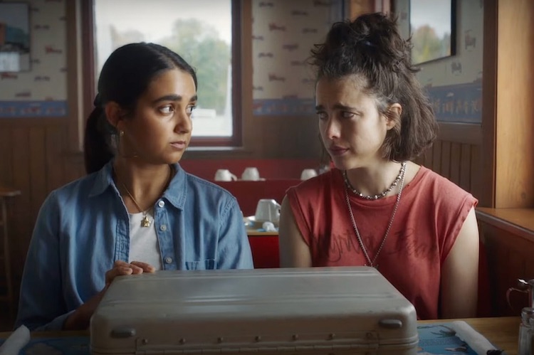 Geraldine Viswanathan and Margaret Qualley in "Drive-Away Dolls."