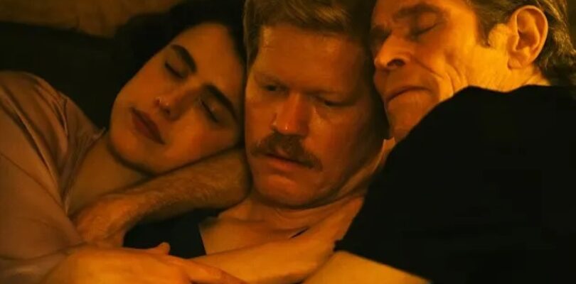 Willem Dafoe, Jesse Plemons, and Margaret Qualley in "Kinds of Kindness."