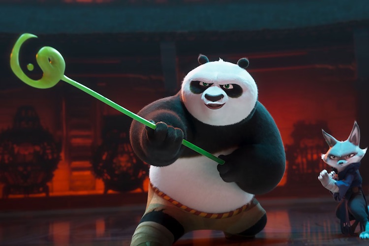 Jack Black and Awkwafina in "Kung Fu Panda 4."