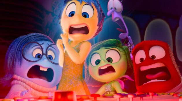 Lewis Black, Tony Hale, Liza Lapira, Amy Poehler, and Phyllis Smith in "Inside Out 2."