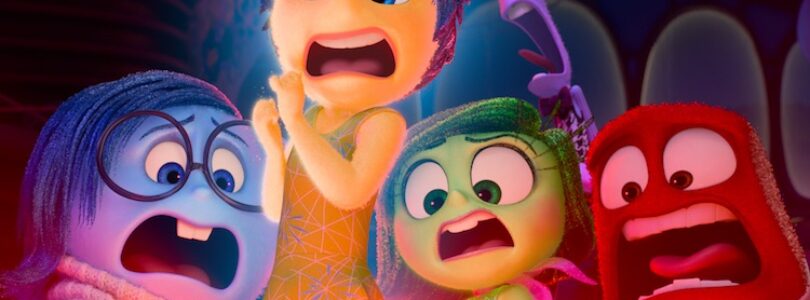 Lewis Black, Tony Hale, Liza Lapira, Amy Poehler, and Phyllis Smith in "Inside Out 2."