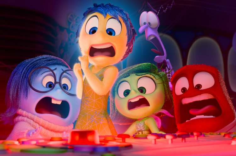 Lewis Black, Tony Hale, Liza Lapira, Amy Poehler, and Phyllis Smith in "Inside Out 2."