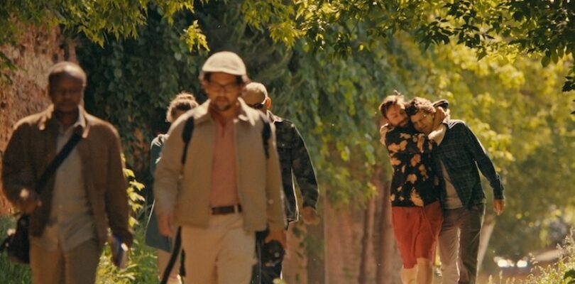 (From left): Kurt Egyiawan, Will Sharpe, Kieran Culkin and Jesse Eisenberg in “A Real Pain.”