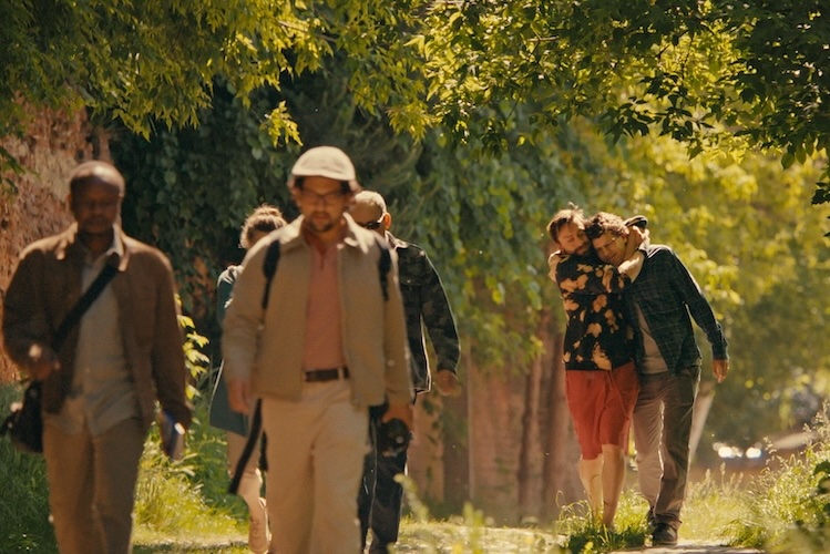 (From left): Kurt Egyiawan, Will Sharpe, Kieran Culkin and Jesse Eisenberg in “A Real Pain.”