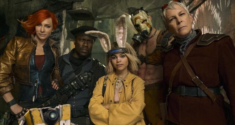 Jamie Lee Curtis, Cate Blanchett, Tina Arena, Kevin Hart, Ariana Greenblatt, Florian Munteanu, and Lilith in “Borderlands.”