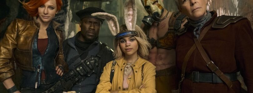 Jamie Lee Curtis, Cate Blanchett, Tina Arena, Kevin Hart, Ariana Greenblatt, Florian Munteanu, and Lilith in “Borderlands.”