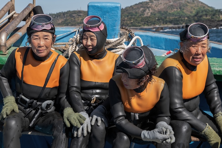 Haenyeo divers of South Korea’s Jeju Island in “The Last of the Sea Women,” premiering October 11, 2024 on Apple TV+.