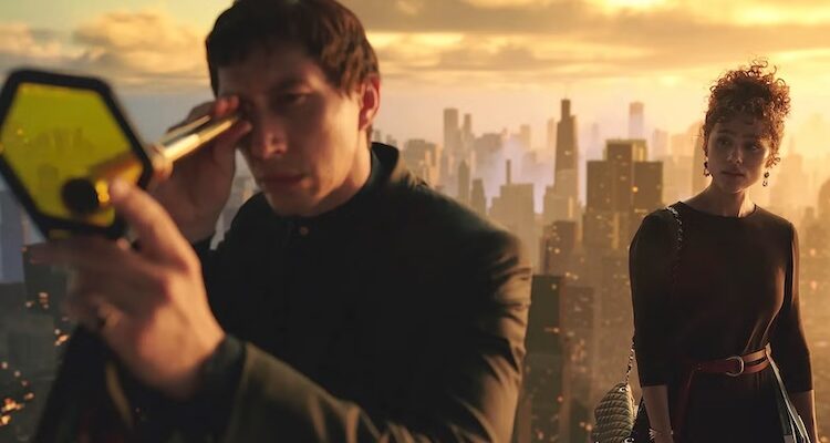 Nathalie Emmanuel and Adam Driver in “Megalopolis.”