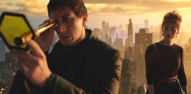 Nathalie Emmanuel and Adam Driver in “Megalopolis.”