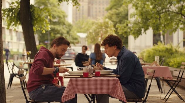 Kieran Culkin and Jesse Eisenberg in “A Real Pain.”