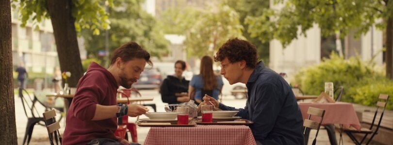 Kieran Culkin and Jesse Eisenberg in “A Real Pain.”