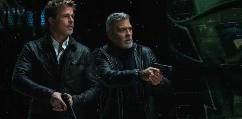 Brad Pitt and George Clooney in “Wolfs.”