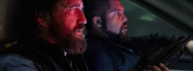 Gerard Butler as ’Big Nick’ O’Brien and O’Shea Jackson Jr. as Donnie Wilson in “Den of Thieves 2: Panthera.”