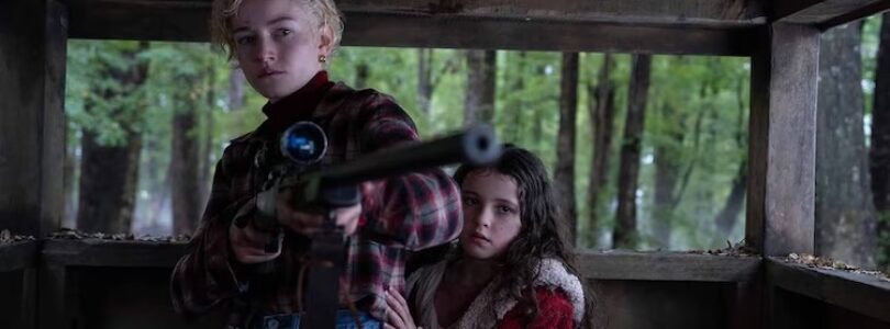 Matilda Firth and Julia Garner in “Wolf Man.”