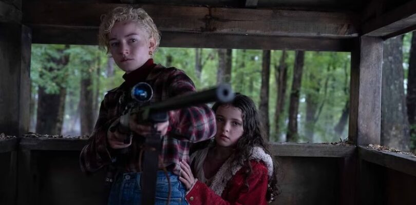 Matilda Firth and Julia Garner in “Wolf Man.”