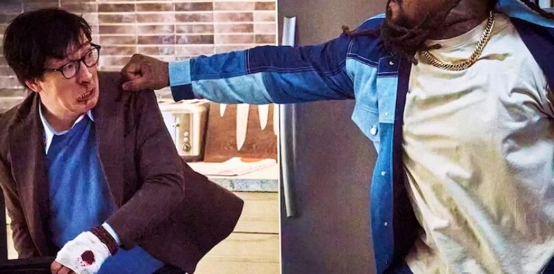 Ke Huy Quan and Marshawn Lynch in “Love Hurts .”