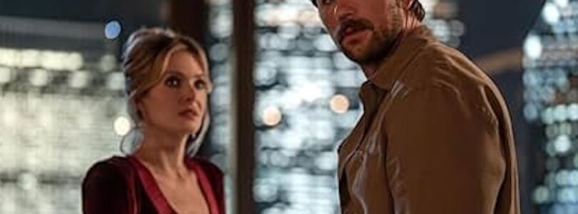 Meghann Fahy and Brandon Sklenar in “Drop.”