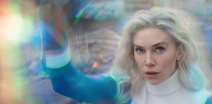 Vanessa Kirby as Sue Storm/Invisible Woman in 20th Century Studios/Marvel Studios' THE FANTASTIC FOUR: FIRST STEPS. Photo courtesy of 20th Century Studios/Marvel Studios. © 2025 20th Century Studios / © and ™ 2025 MARVEL.